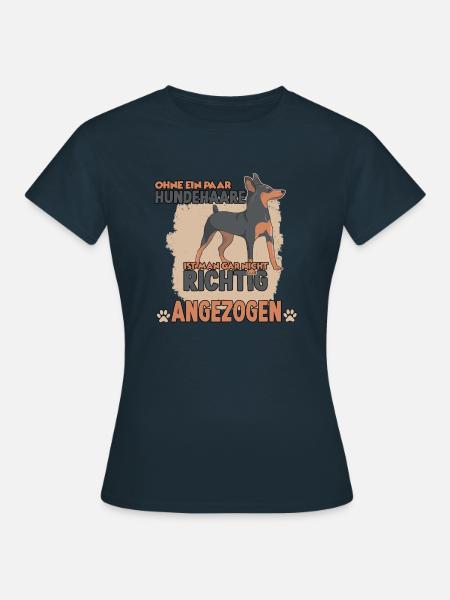 Cooles Hundehalter Motiv Pinscher Rehpinscher - Frauen T-Shirt - Navy