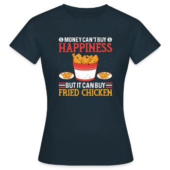 Fast Food Brathähnchen Foodaholic Lifestyle Gesche - Frauen T-Shirt - Navy - Vorne - AI Model Female 172 dark (172cm)