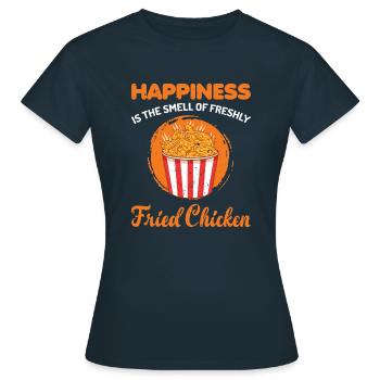 Lebensmittel-Liebhaber Knuspriges Brathähnchen Foo - Frauen T-Shirt - Navy - Vorne - AI Model Female 172 dark (172cm)