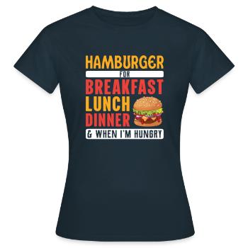 Lebensmittel-Liebhaber Lifestyle Lebensmittel Flei - Frauen T-Shirt - Navy - Vorne - AI Model Female 172 dark (172cm)
