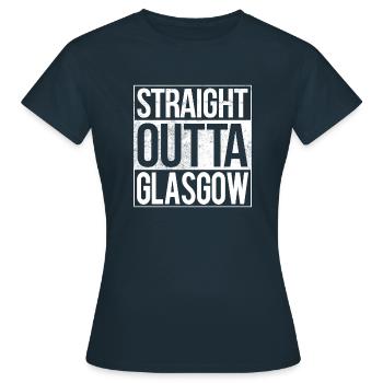 Glasgow Straight Outta Glasgow - Women's T-Shirt - navy - Front - AI Model Female 172 dark (172cm)