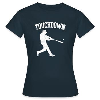 Baseball Funny Novelty - Women's T-Shirt - navy - Front - AI Model Female 172 dark (172cm)