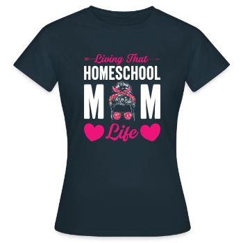 Cours en ligne amusant d’apprentissage à distance à la maison - T-shirt Femme - marine - Devant - AI Model Female 172 dark (172cm)