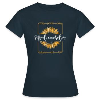 Reconnaissance de l’enseignant de counseling scolaire - T-shirt Femme - marine - Devant - AI Model Female 172 dark (172cm)