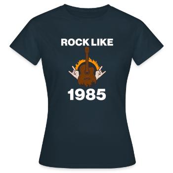 Rock comme 1985 Rock Music Rocker Musicien Rock Band - T-shirt Femme - marine - Devant - AI Model Female 172 dark (172cm)
