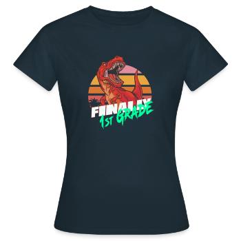 Finally 1st Grade, First Grader - Women's T-Shirt - navy - Front - AI Model Female 172 dark (172cm)
