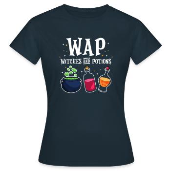 Halloween Potion Meme Magic Drink Wap Witches And - Women's T-Shirt - navy - Front - AI Model Female 172 dark (172cm)