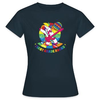 Back to School First Grader Awesome Lifestyle Ge - Women's T-Shirt - navy - Front - AI Model Female 172 dark (172cm)