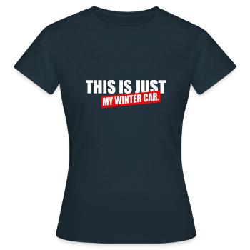 Juste ma voiture d’hiver - T-shirt Femme - marine - Devant - AI Model Female 172 dark (172cm)