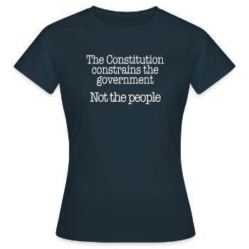 Constitution Limited Government Libertarian - Women's T-Shirt - navy - Front - AI Model Female 172 dark (172cm)
