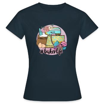 Boulangerie Baker Boulangerie Boulangerie Gâteau de confiserie - T-shirt Femme - marine - Devant - AI Model Female 172 dark (172cm)