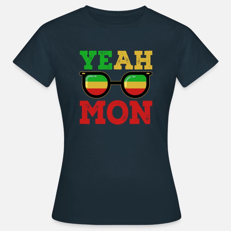 Yeah Mon Jamaica Vacation - Women's T-Shirt - navy