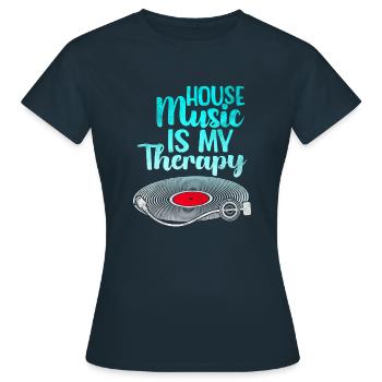 House Musik Disc Jockey - Frauen T-Shirt - Navy - Vorne - AI Model Female 172 dark (172cm)