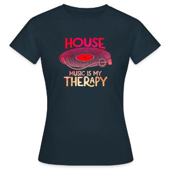House Musik Disc Jockey - Frauen T-Shirt - Navy - Vorne - AI Model Female 172 dark (172cm)