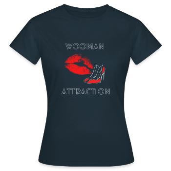 wooman attraction - T-shirt Femme - marine - Devant - AI Model Female 172 dark (172cm)