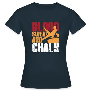Sueur de sang et craie - T-shirt Femme - marine - Devant - AI Model Female 172 dark (172cm)