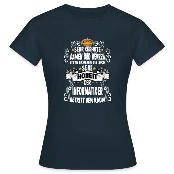 Informatiker Spruch IT Fachinformatiker - Frauen T-Shirt - Navy - Vorne - AI Model Female 172 dark (172cm)