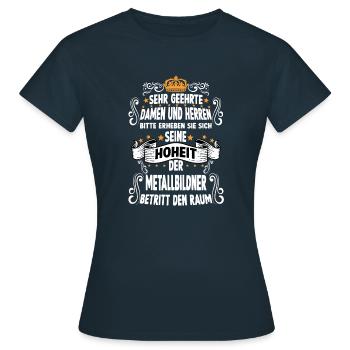 Metallbildner Kunsthandwerk Geselle Metallbildner - Frauen T-Shirt - Navy - Vorne - AI Model Female 172 dark (172cm)