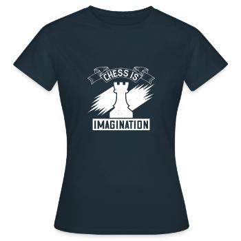 Chess is imagination - Women's T-Shirt - navy - Front - AI Model Female 172 dark (172cm)