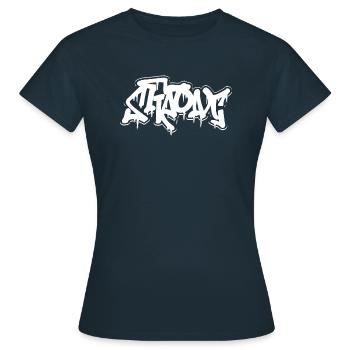 Strong - Frauen T-Shirt - Navy - Vorne - AI Model Female 172 dark (172cm)