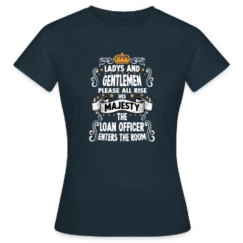 Officier de crédit T drôle disant motif Kredi - T-shirt Femme - marine - Devant - AI Model Female 172 dark (172cm)