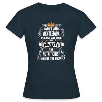 Nutritionist T funny saying dietician - Women's T-Shirt - navy - Front - AI Model Female 172 dark (172cm)