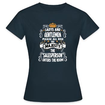 Vendeur T drôle de dire vendeur de motif - T-shirt Femme - marine - Devant - AI Model Female 172 dark (172cm)