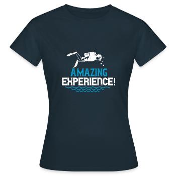 Tolle Erfahrung! - Frauen T-Shirt - Navy - Vorne - AI Model Female 172 dark (172cm)