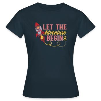Space Rocket Aerospace Space Ship - Let The Advent - Women's T-Shirt - navy - Front - AI Model Female 172 dark (172cm)