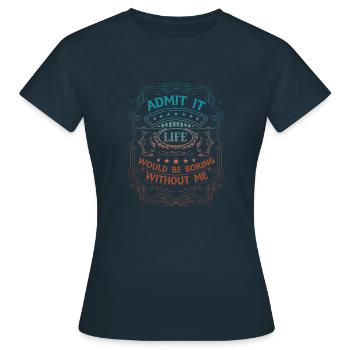 Construction Building Building Gifts - Women's T-Shirt - navy - Front - AI Model Female 172 dark (172cm)