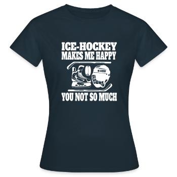 Eishockey Wintersport Eishockeyteam Geschenk - Frauen T-Shirt - Navy - Vorne - AI Model Female 172 dark (172cm)