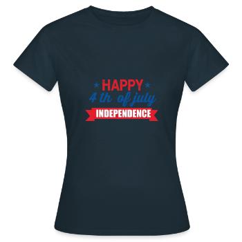 Glückliche Unabhängigkeit am 4. Juli - Frauen T-Shirt - Navy - Vorne - AI Model Female 172 dark (172cm)