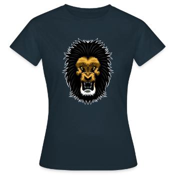 Lion shield - Women's T-Shirt - navy - Front - AI Model Female 172 dark (172cm)