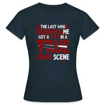 Krimiserie - Krimifan - Nicht stören Tatort - Frauen T-Shirt - Navy - Vorne - AI Model Female 172 dark (172cm)