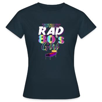 Vintage Retro Pinball Arcade Game Lovers Lifestyle - Frauen T-Shirt - Navy - Vorne - AI Model Female 172 dark (172cm)
