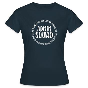 Admin Squad Admin Assistant Administrative Office - Women's T-Shirt - navy - Front - AI Model Female 172 dark (172cm)