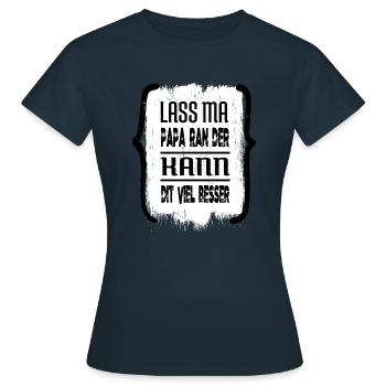 familienwerte spruch asatru schildmaid mutter - Frauen T-Shirt - Navy - Vorne - AI Model Female 172 dark (172cm)