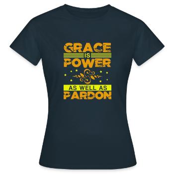 GRACE POVER AINSI QUE PARDON - T-shirt Femme - marine - Devant - AI Model Female 172 dark (172cm)