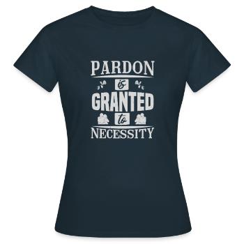 PARDON ACCORDÉ NÉCESSITÉ - T-shirt Femme - marine - Devant - AI Model Female 172 dark (172cm)