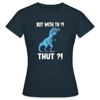 Rut au lieu de Ruth chemise drôle Trex mème overbite - T-shirt Femme - marine - Devant - AI Model Female 172 dark (172cm)