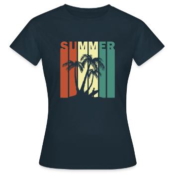 Sensation d’été - T-shirt Femme - marine - Devant - AI Model Female 172 dark (172cm)