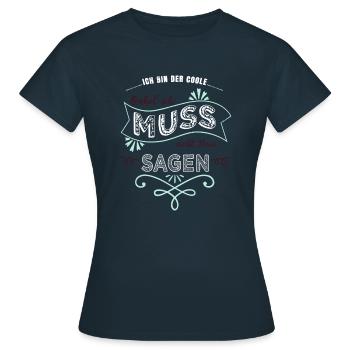 elternschaft humor onkel geschenk - Frauen T-Shirt - Navy - Vorne - AI Model Female 172 dark (172cm)