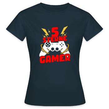 Joueur 5 étoiles - T-shirt Femme - marine - Devant - AI Model Female 172 dark (172cm)