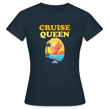 Cruise Queen Holiday Gift Summer - Women's T-Shirt - navy - Front - AI Model Female 172 dark (172cm)