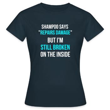 Santé mentale malheureux triste dicton - T-shirt Femme - marine - Devant - AI Model Female 172 dark (172cm)