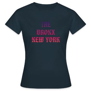 Le Bronx New York - T-shirt Femme - marine - Devant - AI Model Female 172 dark (172cm)