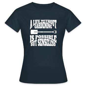Gärtner Hobbygärtner Garten Geschenk Obstgarten - Frauen T-Shirt - Navy - Vorne - AI Model Female 172 dark (172cm)