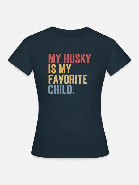 Husky dog lover - Frauen T-Shirt - Navy