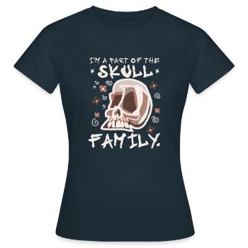 Crâne - T-shirt Femme - marine - Devant - AI Model Female 172 dark (172cm)