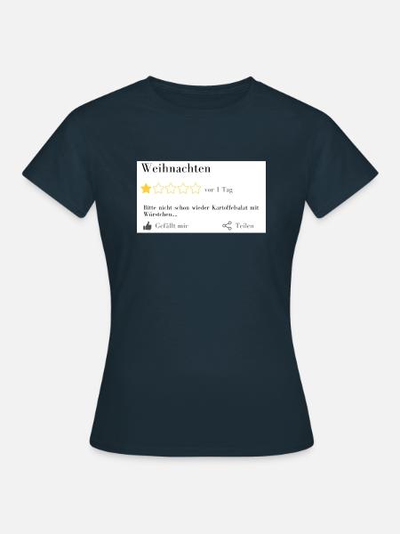 Würstchen und Kartoffelsalat - Frauen T-Shirt - Navy